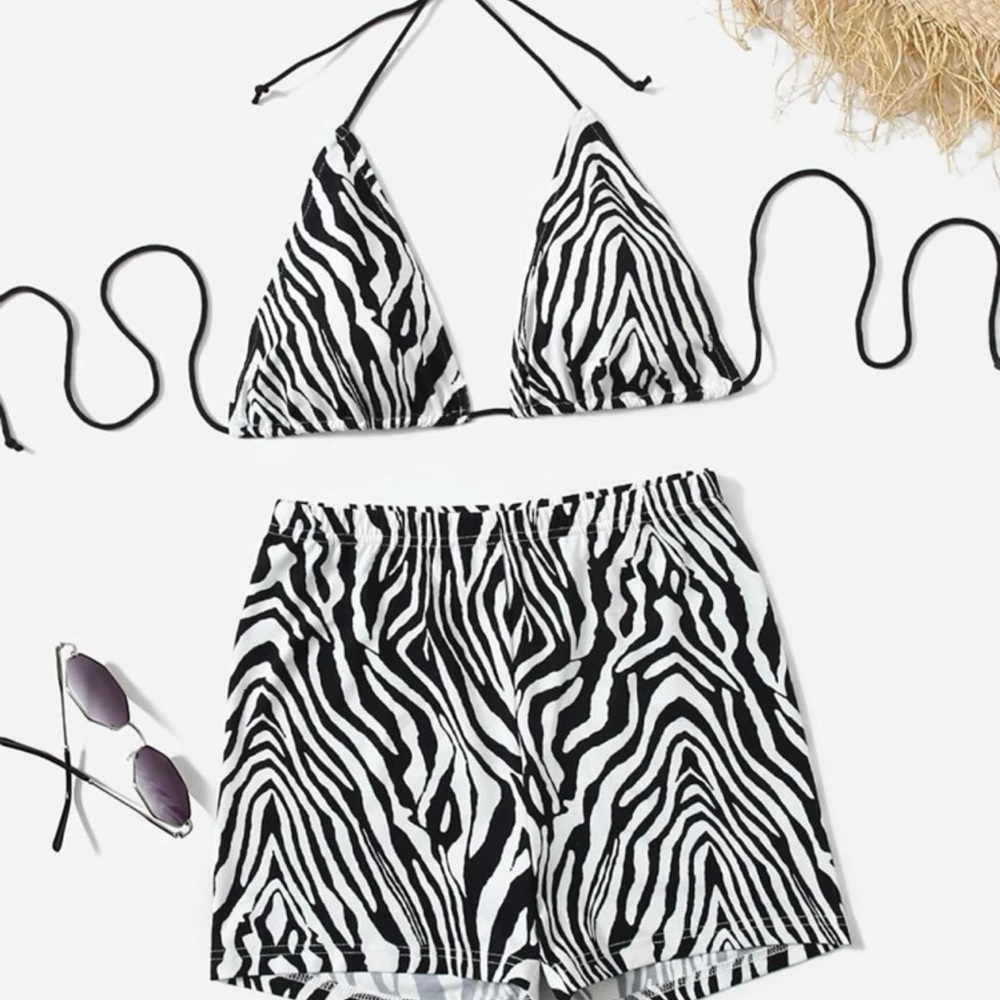 Zebra 2 Piece Shorts Set